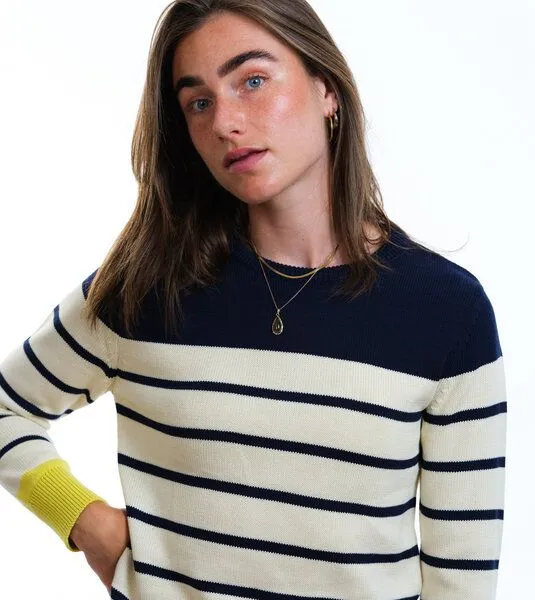 Gary Mash GARY MASH Strickpullover Anoka aus Biobaumwolle, Streifen (blau), – Produktbild 2 von 4