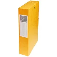 Exacompta 8 Exacompta Archivboxen, Colorspan-Karton, 600 g/m², DIN A4, Gummizug, RB 60 mm, gelb – Produktbild 1 von 1