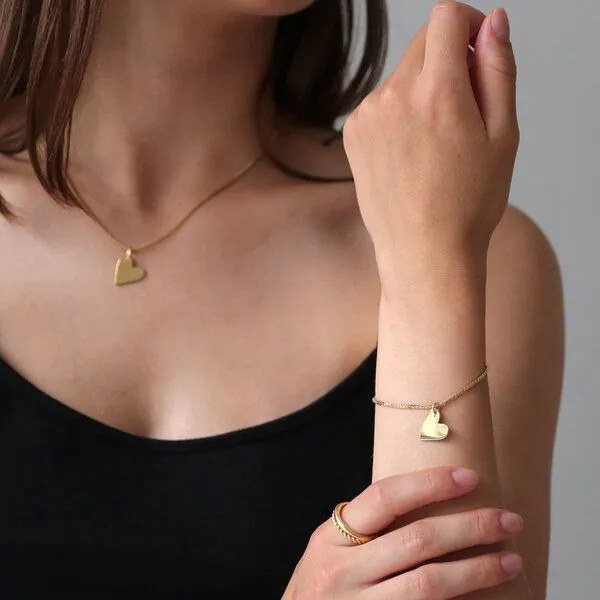 BELLYBIRD Jewellery BELLYBIRD Jewellery Armband - Venezianerkette mit Herzanhänger, 925 Silber, Silver, – Produktbild 4 von 5