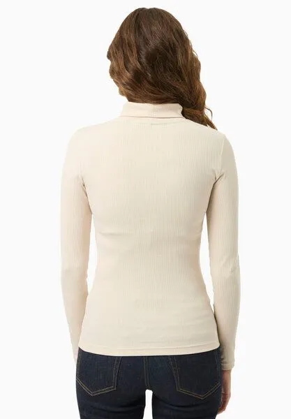 ORGANICATION ORGANICATION Rollkragenshirt aus Bio-Baumwolle, Stone, – Produktbild 4 von 4