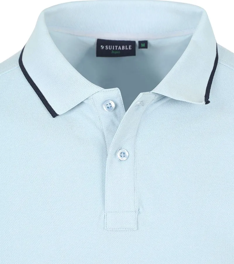 Suitable Suitable Respect Poloshirt Tip Ferry Hellblau - Größe XL, Hellblau, – Produktbild 2 von 4