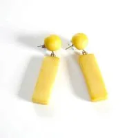 Mekhada Mekhada Tagua Ohrstecker ENZO, Gelb, – Produktbild 1 von 1