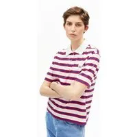 ARMEDANGELS ARMEDANGELS STRIPE Damen T-Shirt aus Bio-Baumwolle, Light oatmilk-mars red-dynamo blue, – Produktbild 1 von 1