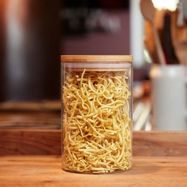 elasto elasto Glasbehälter "Bamboo" 650 ml mit Bambusdeckel - Gefäß für Lebensmittel – Produktbild 4 von 5