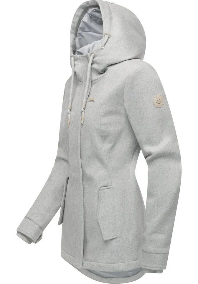 ragwear ragwear Winterjacke Monadde Felt YOUMODO Wasserfeste warme Jacke mit Kapuze, Schwarz, – Produktbild 3 von 5
