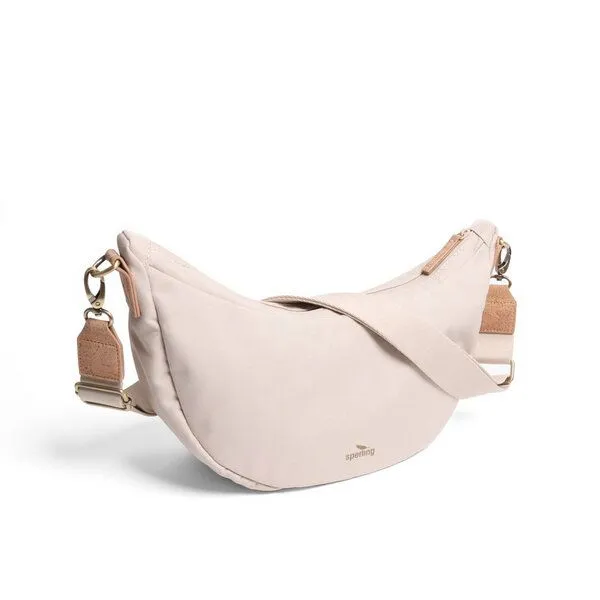 Sperling Sperling Bauchtasche "Easy" aus recyceltem PET & Kork mit Innenaufteilung, Stork cream (grau natur), – Produktbild 1 von 4