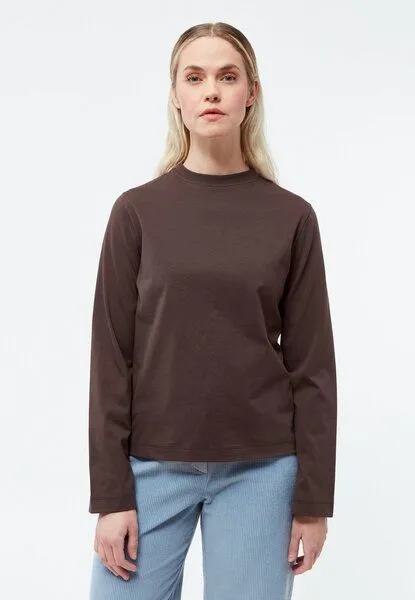 Givn Berlin Givn Berlin Longsleeve GBROSALIE aus Bio-Baumwolle, Coffee brown, – Produktbild 1 von 4