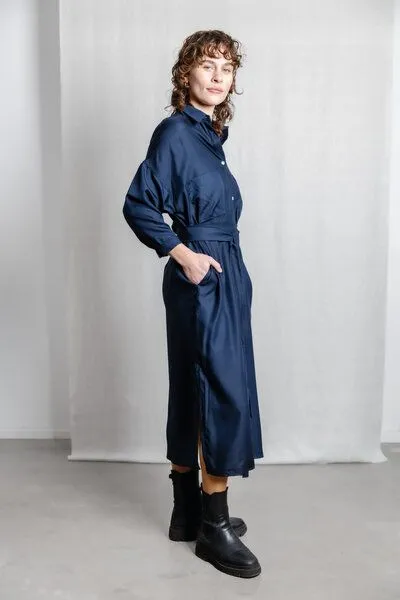 Jyoti - Fair Works Jyoti - Fair Works Modal Kleid Ananya, Saphir, – Produktbild 4 von 4