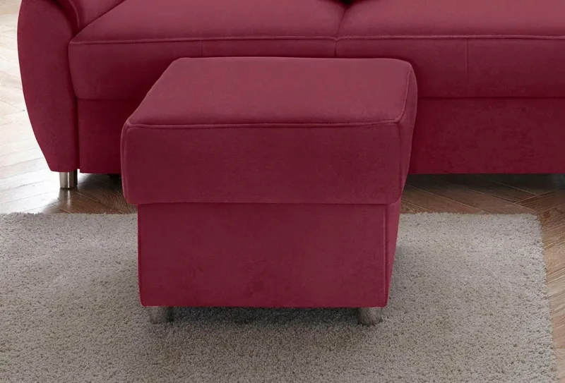 sit&more Hocker Sonoma, mit Stauraumfach, Rot, – Produktbild 2 von 5