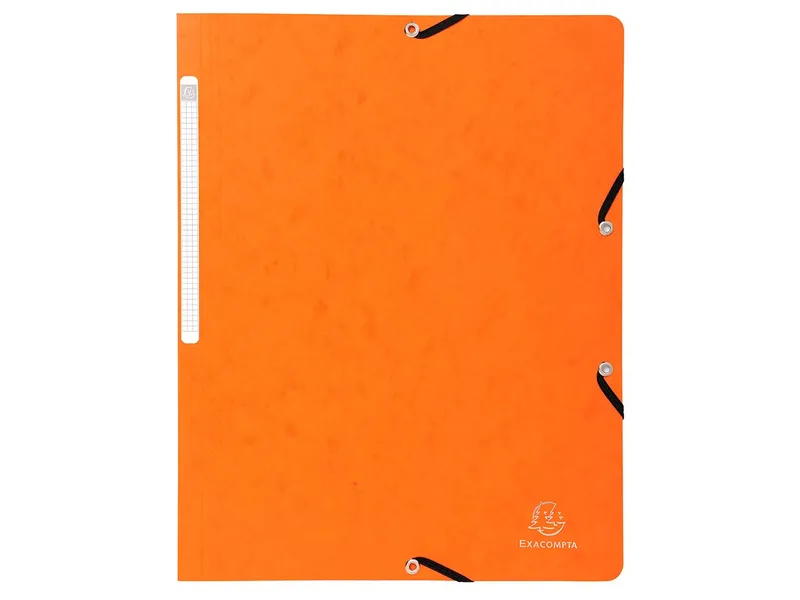 Exacompta 25 Exacompta Eckspannmappen, Colorspan-Karton, 400 g/m², DIN A4, Gummizug, orange – Produktbild 1 von 1