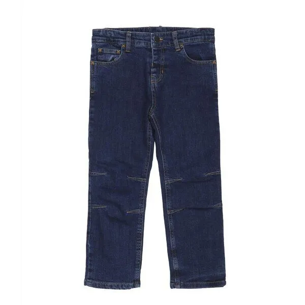 Walkiddy Babyjeans dunkelblau GOTS-zertifiziert aus Bio-Baumwolle mit Elasthan – Walkiddy, weicher Denim, bequemer Sitz & kindgerechter Schnitt – Produktbild 1 von 1