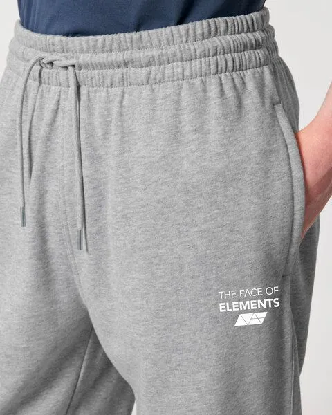 THE FACE OF ELEMENTS The Face of Elements Peak - Regular Fit Sweatpant aus 100% Bio-Baumwolle, Heather grey (grau), – Produktbild 2 von 3