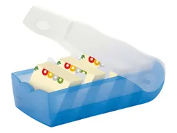 HAN HAN Karteikartenbox "CROCO" DIN A8 quer, mit 100 Karten, transluzent-blau – Produktbild 1 von 1