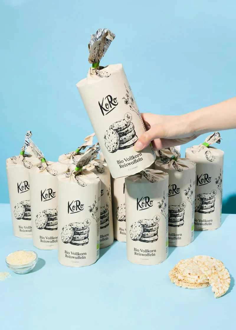 KoRo Bio Vollkornreiswaffeln mit 7 Saaten 12 x 120 g – Produktbild 3 von 5
