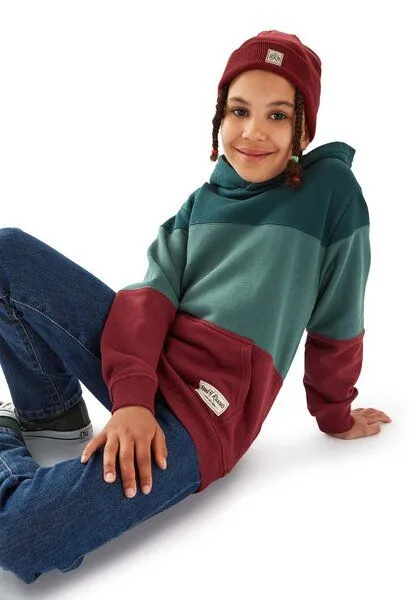 Band of Rascals Band of Rascals 3C Block Hooded, Racing-green-bordeaux, – Produktbild 2 von 4