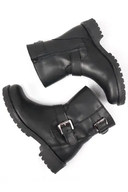 Will's Vegan Store Will's Vegan Store Damen vegan Bikerstiefel Schwarz – Produktbild 1 von 1