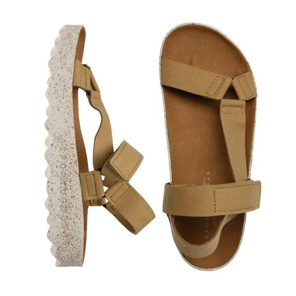 ASPORTUGUESAS ASPORTUGUESAS Damen Sandale Clew mit Klett, Tan, – Produktbild 3 von 4