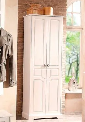 OTTO home Garderobenschrank (Made in Europe) Breite 67 cm, aus massiver Kiefer, FSC®-zertifiziert, Weiß, – Produktbild 2 von 5