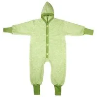 Cosilana Cosilana Kleinkinder Fleece Overall kbT Schurwolle Bio Baumwolle, Lindgrün-melange, – Produktbild 1 von 1