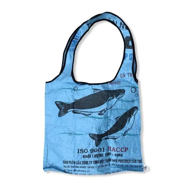 Beadbags Beadbags Einkaufstasche Ri43 recycelter Reissack, Hellblau, – Produktbild 2 von 2