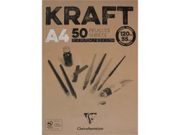Clairefontaine Clairfontaine Zeichenblock "KRAFT Vergé", DIN A4, 50 Blatt – Produktbild 1 von 1