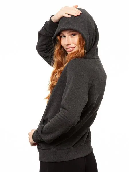 FellHerz FellHerz Damen Hoodie Kapuzenpullover, Dunkelgrau, – Produktbild 5 von 5