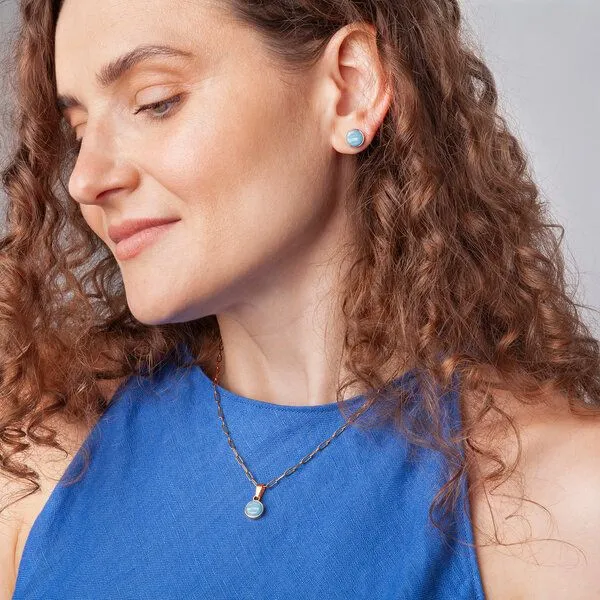 ALEXASCHA ALEXASCHA Kettenanhänger aus Glas | Mix & Match Charms, Azurblau, – Produktbild 2 von 4