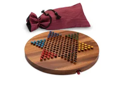 LOGOPLAY Spiel Halma mit Stoffbeutel, Gesellschaftsspiel, Halma für 2 bis 6 Spieler mit Stoffbeutel Spielfeld 31 cm rund – Produktbild 1 von 1