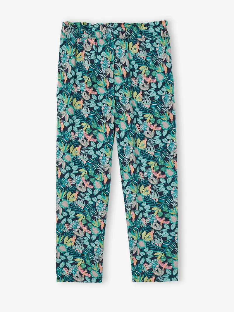 Vertbaudet Mädchen 3/4-Hose aus fließendem Stoff, Marine, – Produktbild 2 von 3