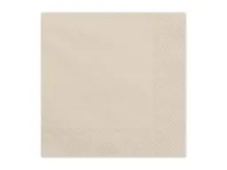 partydeco Papierserviette, Servietten Papier 33x33cm 2-lagig 20 Stück Beige – Produktbild 1 von 1