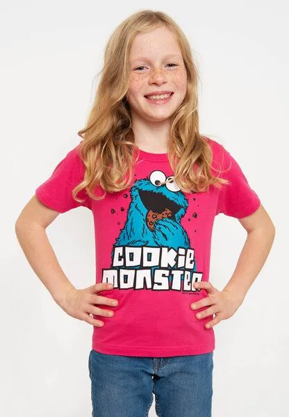 LOGOSH!RT LOGOSH!RT Sesamstrasse Krümelmonster Cookie Monster Kinder, Pink, – Produktbild 4 von 4