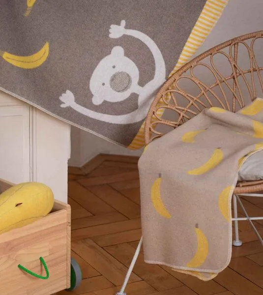 david fussenegger david fussenegger Babydecke Banana Breeze aus Recycling-Baumwolle, 70 x 90 cm, Braun, – Produktbild 3 von 4