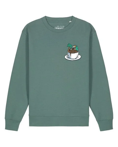 watapparel watapparel Sweatshirt Unisex Coffee waves, Green bay, – Produktbild 1 von 2