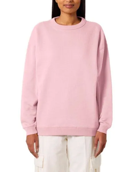 YTWOO YTWOO Modernes Oversized Damen Crewneck Sweatshirt aus 100% Biobaumwolle, Cotton pink, – Produktbild 1 von 4