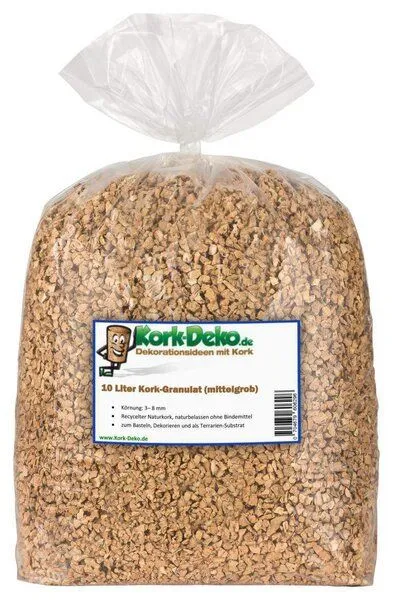 Kork-Deko Kork-Deko 10 Liter Korkgranulat, mittlere Körnung (3-8 mm) (Korkschrot) – Produktbild 2 von 6
