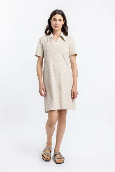 Rotholz Rotholz Polo Kleid aus Bio Frottee, Sand, – Produktbild 1 von 4
