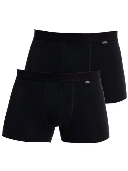 Haasis Bodywear Haasis Bodywear Herren Pants, ohne Eingriff, Weichgummibund, 2er Pack, GOTS zertifiziert, Schwarz, – Produktbild 1 von 4