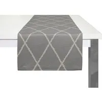 Nature by Adam Nature by Adam Tischläufer aus 100% Bio-Baumwolle - Made in Germany - Casket Valdelana light, Dunkelgrau, – Produktbild 1 von 1