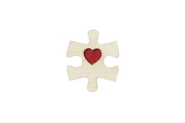 BeWooden BeWooden Broschen aus Holz für Paare – Puzzle – Produktbild 2 von 4