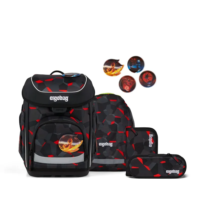 Ergobag Ergobag cubo Schulranzen, 5-teiliges Set, Kollektion 2026 TaekBärdo, Red, – Produktbild 2 von 2