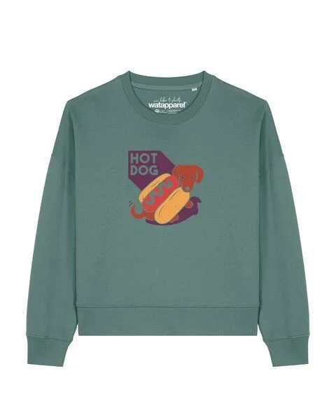watapparel watapparel Sweatshirt Frauen Hot Dog, Green bay, – Produktbild 1 von 2