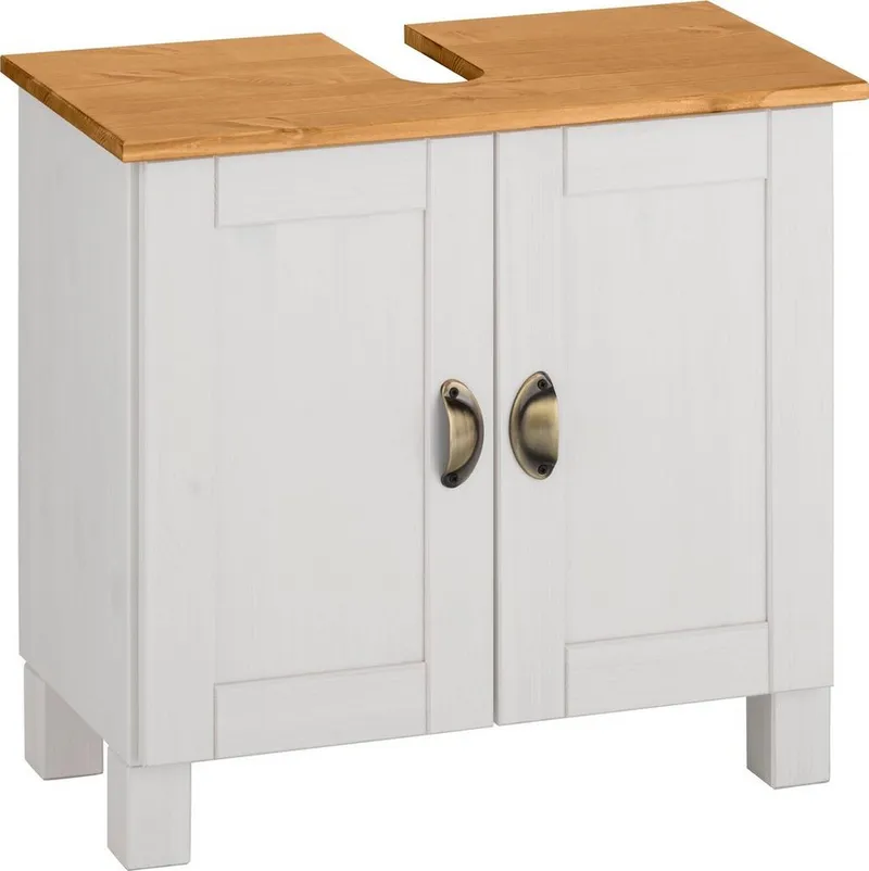 Home affaire Waschbeckenunterschrank Oslo Breite 60 cm, Weiß, – Produktbild 2 von 5