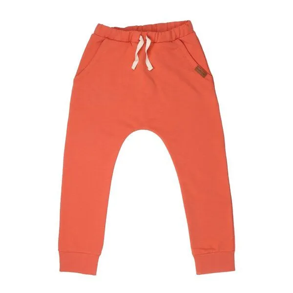 Walkiddy Kinder Baggy-Hose GOTS zertifiziert – Orange, Bund mit Kordel, weich & bequem | von Walkiddy, Orange, – Produktbild 1 von 2