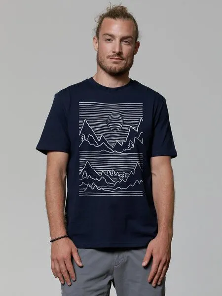 watapparel watapparel T-Shirt Unisex Mountains, French navy, – Produktbild 2 von 4