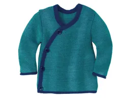Disana Disana Baby Jacke Bio-Merinowolle melange-marine-lagoon Gr. 74/80 – Produktbild 1 von 1