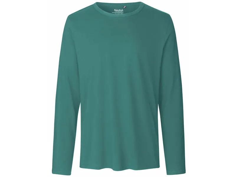 Neutral Neutral® Herren Langarm T-Shirt von Neutral Bio Baumwolle, Teal, – Produktbild 1 von 2