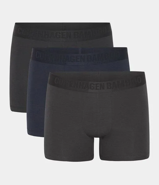 Copenhagen Bamboo 3 Paar Bambus-Unterhosen in schwarz - grau - marineblau – Produktbild 1 von 4