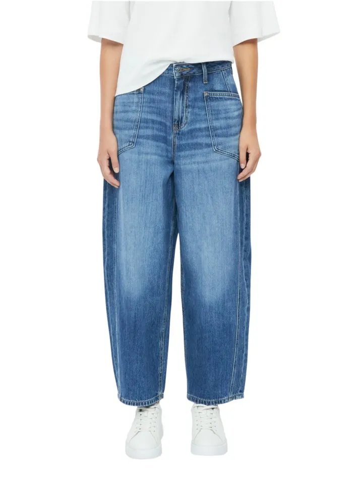 s.Oliver s.Oliver Slim-fit-Jeans blau,Casual,Baumwolle,Washed,Barrel Fit,Hoch, Blau, – Produktbild 1 von 2