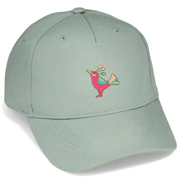LIGARTI Bestickte Cap – Patrischa der Paradiesvogel – LIGARTI Tiermanufaktur, Mintgrun, – Produktbild 1 von 4
