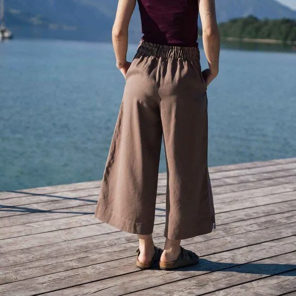 Vresh Clothing Vresh Clothing Vabiola - Culotte aus TENCEL (TM) Lyocell, Taupe, – Produktbild 3 von 4